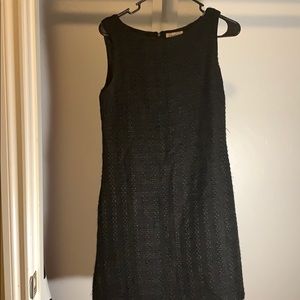 Black knit dress.